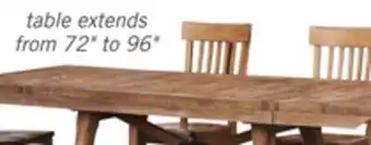 The Brick Cedar 6pc Dining Set with Table, Bench & 4 Chairs, Pine Wood, Trestle-Base, 72.07W - Brown offer
