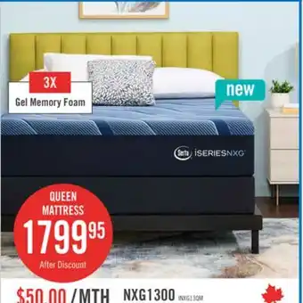 The Brick Serta iSeries NXG1300 Luxury Tight Top Medium Queen Mattress offer