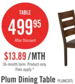 The Brick Plum Dining Table, Wood, Live-Edge Look, 70.75W- Nutmeg Brown offer
