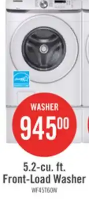 The Brick Samsung 5.2 Cu. Ft. Front-Load Washer - White - Stackable - WF45T6000AW/A5 offer
