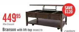 The Brick Branson 48 Lift Top Coffee Table with Storage and Casters - Dark Brown offer