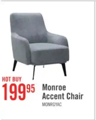 The Brick Monroe 29 Fabric Accent Chair with Metal Legs - Grey offer