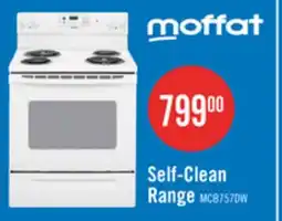 The Brick Moffat 30 Free Standing Self Clean Electric Range - MCB757DMWW offer