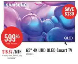 The Brick SAMSUNG 65 Q6F QLED Vision AI 4K UHD Smart Tizen OS TV (QN65Q6FAAFXZC) - 2025 Model offer