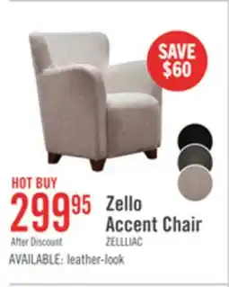 The Brick Zello 29.75 Linen-Look Fabric Accent Chair - Linen offer