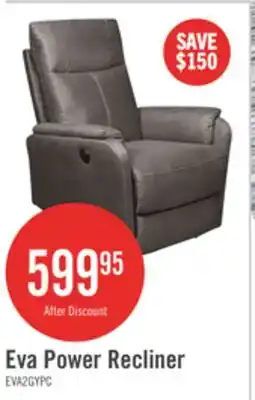 The Brick Eva 29.5 Faux Suede Power Reclining Chair - Dark Grey offer