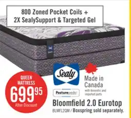 The Brick Sealy Posturepedic Bloomfield 2.0 Eurotop Queen Mattress offer