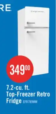 The Brick Frigidaire 7.2 Cu. Ft. Retro Top-Freezer Refrigerator - White - EFR789-WHITE offer