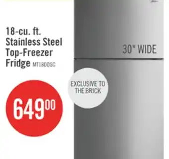 The Brick Midea 18 Cu. Ft. Top-Freezer Refrigerator - MT18DDSCR1RCM offer