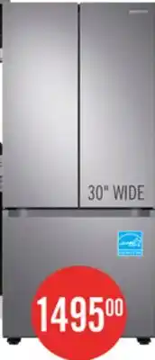 The Brick Samsung 30 22.1 Cu. Ft. French-Door Refrigerator - Stainless Steel - RF22A4111SR/AA offer