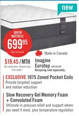 The Brick Springwall Encore Imagine Eurotop Plush Queen Mattress offer