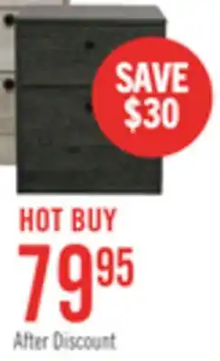 The Brick Hart Bedside 2-Drawer Nightstand, 18.4W x 22.2H, Made in Canada - Grey offer