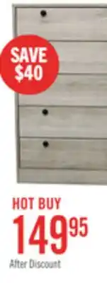 The Brick Hart Bedroom Chest of Drawers, 5-Drawer, 24.6W x 36.2H, Made in Canada - White offer