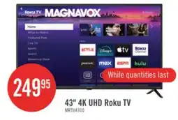 The Brick Magnavox 43 4K Ultra HD Roku Smart TV offer