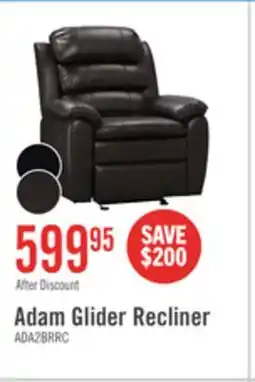 The Brick Adam 34.45 Brown Leather-Look Fabric Glider Reclining Chair offer
