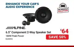 Visions Electronics ALPINE 6.5 Component 2-Way Speaker Set offer