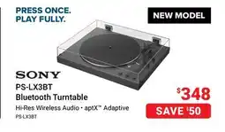 Visions Electronics SONY PS-LX3BT Bluetooth Turntable offer