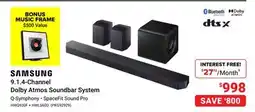Visions Electronics Samsung 9.1.4-Channel Dolby Atmos Soundbar System offer
