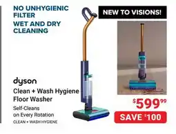 Visions Electronics dyson Clean + Wash Hygiene Floor Washer offer