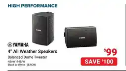 Visions Electronics YAMAHA 4 All Weather Speakers offer