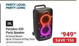 Visions Electronics JBL Partybox 520 Party Speaker offer