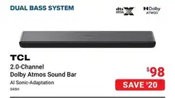Visions Electronics TCL 2.0-Channel Dolby Atmos Sound Bar offer