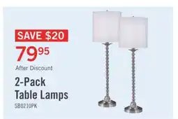 The Brick 30 Brushed Nickel 2-Piece Set, with Two Table Lamps offer