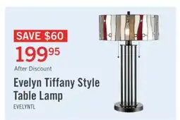 The Brick Evelyn 27 Tiffany Style Hand-Blown Glass Table Lamp offer