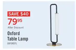 The Brick Oxford 20 Matte Black and Brass LED Table Lamp offer