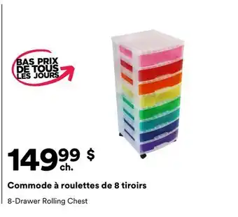 Michaels Commode à roulettes de 8 tiroirs offer