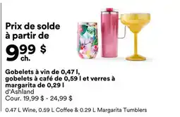 Michaels Gobelets à vin de 0,47 l, gobelets à café de 0,59 l et verres à margarita de 0,29 l d'Ashland offer