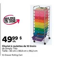Michaels Chariot à roulettes de 10 tiroirs de Simply Tidy offer