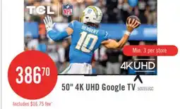The Brick TCL 50 S551G LED 4K UHD Smart Google TV (50S551G-CA) offer