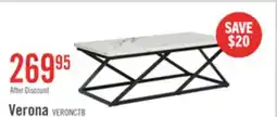 The Brick Verona 47.25 Modern Coffee Table with Culture Marble Top - White Marble & Black offer