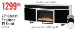 The Brick Odesos 72 Modern Electric Fireplace TV Stand with Storage and Cable Management for TVs up to 80 offer