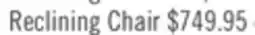 The Brick Chandler 37 Chenille Fabric Reclining Chair - Grey offer