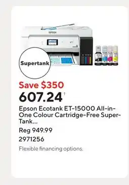 Staples Epson Ecotank ET-15000 All-in-One Colour Cartridge-Free SuperTank Printer offer