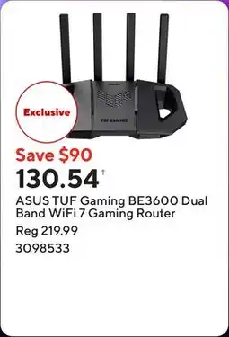 Staples ASUS TUF Gaming BE3600 Dual Band WiFi 7 Gaming Router offer