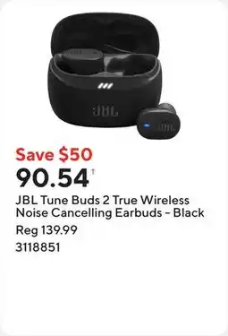 Staples JBL Tune Buds 2 True Wireless Noise Cancelling Earbuds - Black offer