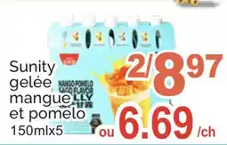 T&T Supermarket SUNITY GELÉE MANGUE ET POMELO, 150MLX5 offer