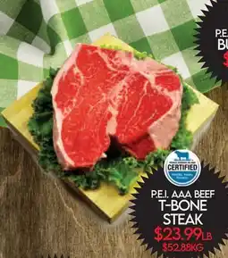 Fiesta Farms P.E.I. AAA BEEF T-BONE STEAK offer