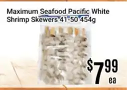 Nations Fresh Foods Maximum Seafood Pacific White Shrimp Skewers 41-50 offer