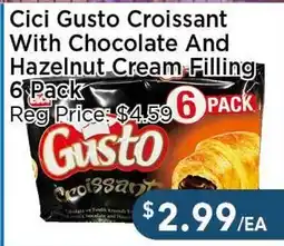 Blue Sky Supermarket Cici Gusto Croissant With Chocolate And Hazelnut Cream Filling offer