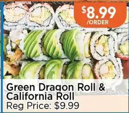 Blue Sky Supermarket Green Dragon Roll & California Roll offer