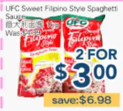 Oceans Fresh Food Market UFC Sweet Filipino Style Spaghetti Sauce offer