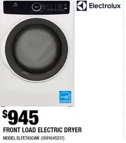 Home Depot Front Load Electric Dryer offer