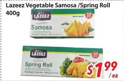 Bestco Food Mart Lazeez Vegetable Samosa/Spring Roll offer