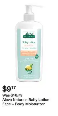 Well Aleva Naturals Baby Lotion Face + Body Moisturizer offer