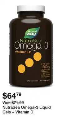 Well NutraSea Omega-3 Liquid Gels + Vitamin D offer