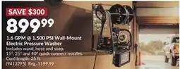 Princess Auto 1.6 GPM @ 1,500 PSI Wall-Mount Electric Pressure Washer offer